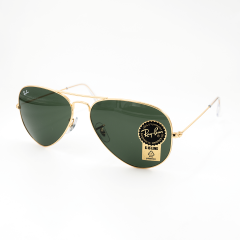 RAYBAN  RB3025 L0205 58 Gold Aviator Unisex Güneş Gözlüğü