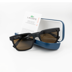 LACOSTE L6028S 002 54 Mat Siyah Kahve Opak Unisex Güneş Gözlüğü